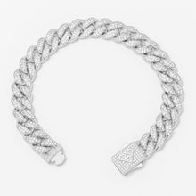 Load image into Gallery viewer, Big Daddy 10MM Iced Out Miami Cuban Link Silver Bracelet
