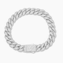 Load image into Gallery viewer, Big Daddy 10MM Iced Out Miami Cuban Link Silver Bracelet
