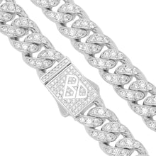 Load image into Gallery viewer, Big Daddy 10MM Iced Out Cuban Link Silver Chain - Chain
