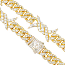 Load image into Gallery viewer, Big Daddy 10MM Spiked Horns Iced Out Gold Chain - Chain
