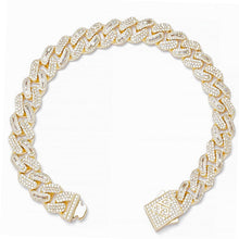 Load image into Gallery viewer, Big Daddy 10MM Mix Baguette &amp; Diamond Gold Bracelet
