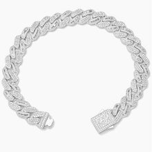 Load image into Gallery viewer, Big Daddy 10MM Baguette Iced Out Silver Bracelet - Bracelet
