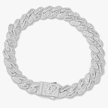 Load image into Gallery viewer, Big Daddy 10MM Baguette Iced Out Silver Bracelet - Bracelet
