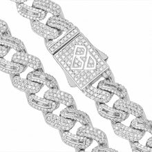 Load image into Gallery viewer, Big Daddy 10MM Baguette Iced Out Silver Cuban Chain - Chain

