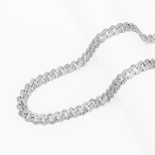 Load image into Gallery viewer, Big Daddy 10MM Baguette Iced Out Silver Cuban Chain - Chain

