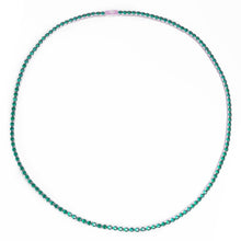 Load image into Gallery viewer, Big Daddy 4MM Silver Green &amp; Ruby Iced Out Tennis Chain
