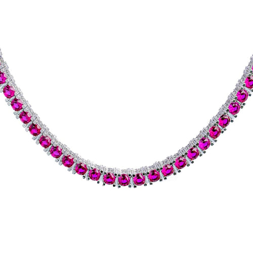 Big Daddy 4MM Silver Ruby Tennis Chain - Chain