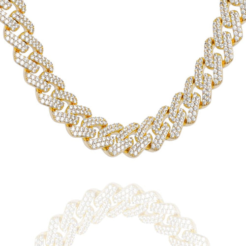 Big Daddy 12MM Gold Diamond Figaro Chain - Chain