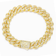 Load image into Gallery viewer, Big Daddy 12MM Baguette Miami Cuban Link Gold Bracelet
