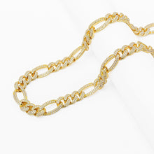 Load image into Gallery viewer, Big Daddy 12MM Iced Out Figaro Gold Chain - Chain
