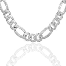 Load image into Gallery viewer, Big Daddy 12MM Hip Hop Iced Figaro Silver Chain - Chain
