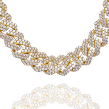 Load image into Gallery viewer, Big Daddy 19MM Straight Edge Cuban Diamond Gold Chain
