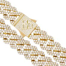 Load image into Gallery viewer, Big Daddy 19MM Straight Edge Cuban Diamond Gold Chain
