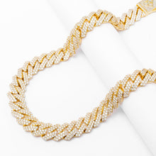 Load image into Gallery viewer, Big Daddy 19MM Straight Edge Cuban Diamond Gold Chain
