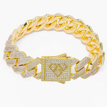 Load image into Gallery viewer, Big Daddy 20MM Iced Out Cuban Link Gold Bracelet - Bracelet
