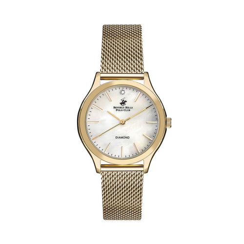 BEVERLY HILLS POLO CLUB Women’s MOP Diamond Watch –