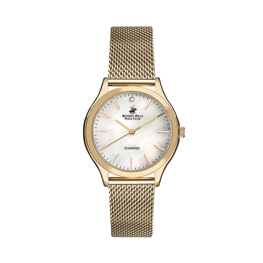 BEVERLY HILLS POLO CLUB Women’s MOP Diamond Watch –