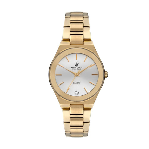 BEVERLY HILLS POLO CLUB Women’s Sunray Dial Diamond Watch