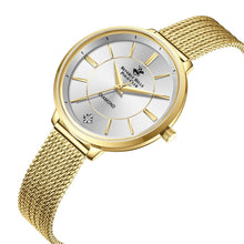 Load image into Gallery viewer, BEVERLY HILLS POLO CLUB Women’s Gold Mesh Diamond Watch –
