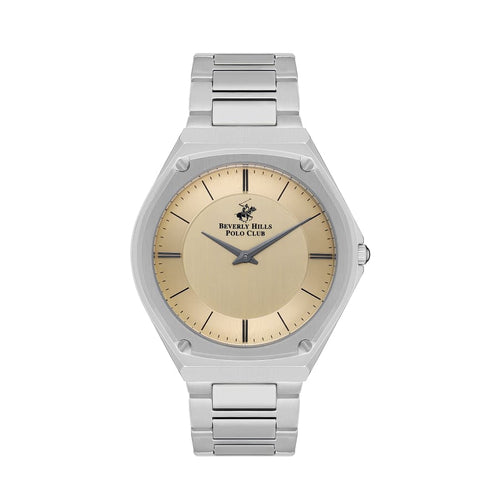 BEVERLY HILLS POLO CLUB Men’s Silver Analog Metal Watch –