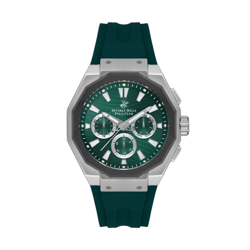 BEVERLY HILLS POLO CLUB Men’s Green Chronograph Silicone