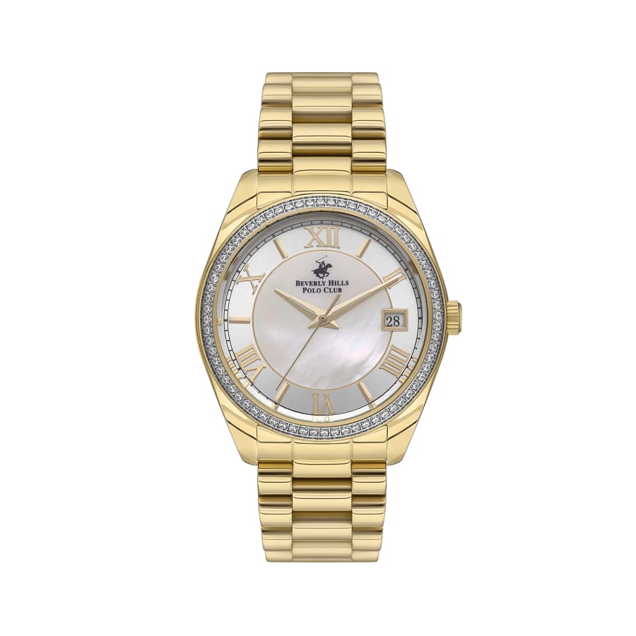 BEVERLY HILLS POLO CLUB Women’s 36 MM Gold Analog Stainless