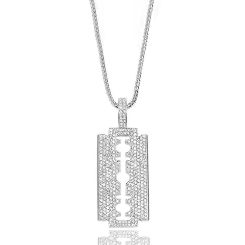 Big Daddy Diamond Iced Out Razor Pendant - Pendant