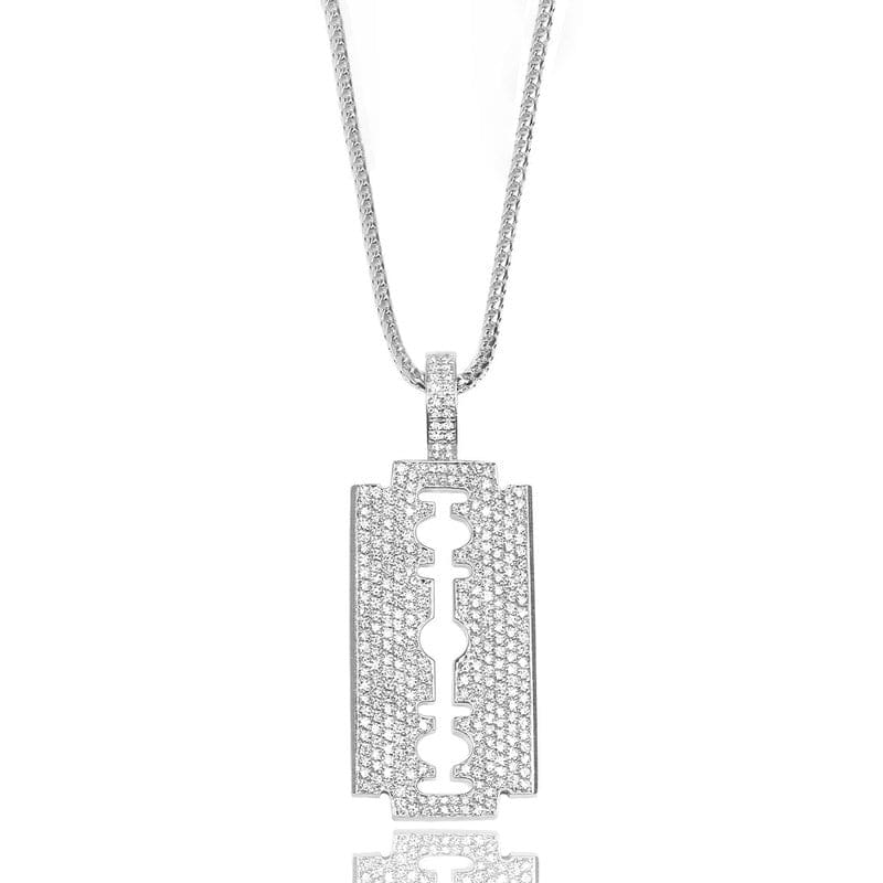 Big Daddy Diamond Iced Out Razor Pendant - Pendant