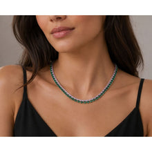 Load image into Gallery viewer, Big Daddy 4MM Silver Green &amp; Ruby Iced Out Tennis Chain

