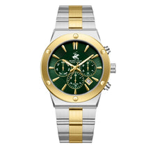 Load image into Gallery viewer, Beverly Hills Polo Club Dual Time Green Dial Two-Tone Watch
