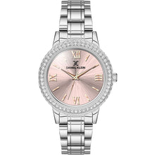 Load image into Gallery viewer, Daniel Klein Premium Pavé Pink Dial Silver Watch
