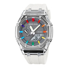 Load image into Gallery viewer, Daniel Klein Digital Grey Dial White Silicon Strap Watch

