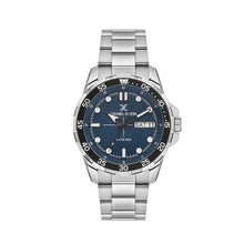 Load image into Gallery viewer, Daniel Klein Premium Day Date Window Blue Dial Silver Watch

