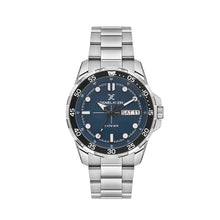 Load image into Gallery viewer, Daniel Klein Premium Day Date Window Blue Dial Silver Watch
