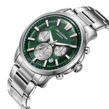 Load image into Gallery viewer, Lee Cooper Malo Multifunction Green Dial Silver Watch
