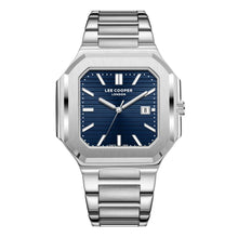Load image into Gallery viewer, Lee Cooper Maxime Square Case Blue Dial Silver Watch
