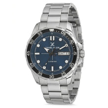 Load image into Gallery viewer, Daniel Klein Premium Day Date Window Blue Dial Silver Watch
