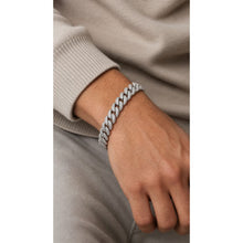 Load image into Gallery viewer, Big Daddy 9MM Diamond Curb Silver Iced Out Bracelet
