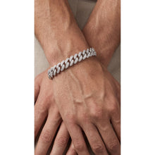 Load image into Gallery viewer, Big Daddy 9MM Diamond Curb Silver Iced Out Bracelet

