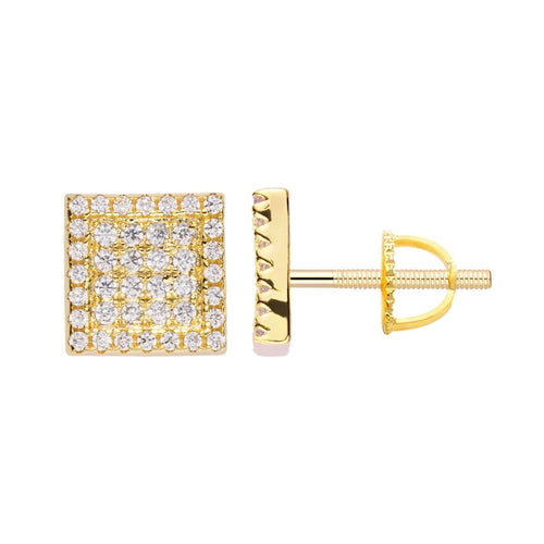 Big Daddy Iced Out Square Earring - Earring