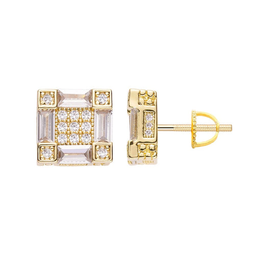 Big Daddy Emerald Cut Baguette Diamond Earring - Earring