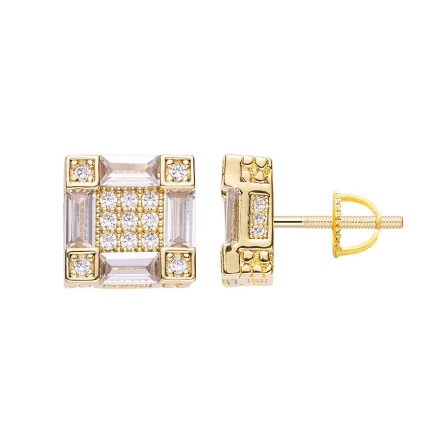 Big Daddy Emerald Cut Baguette Diamond Earring - Earring