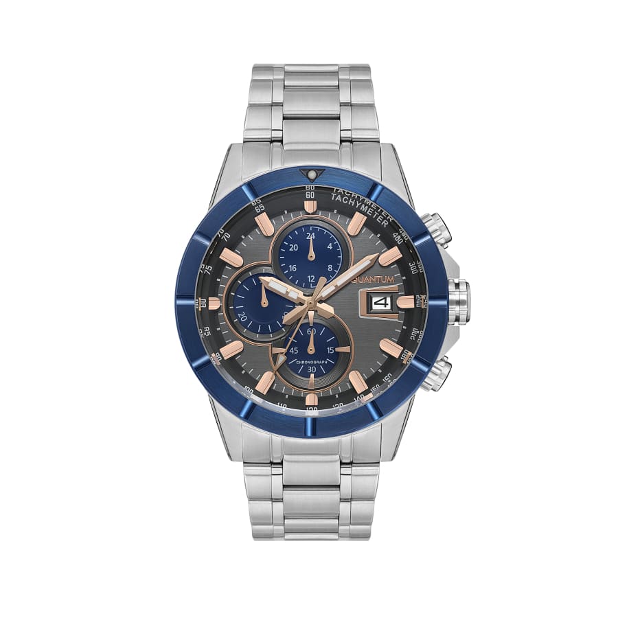 Quantum Men’s Grey Dial Chronograph Watch – HNG1067.360