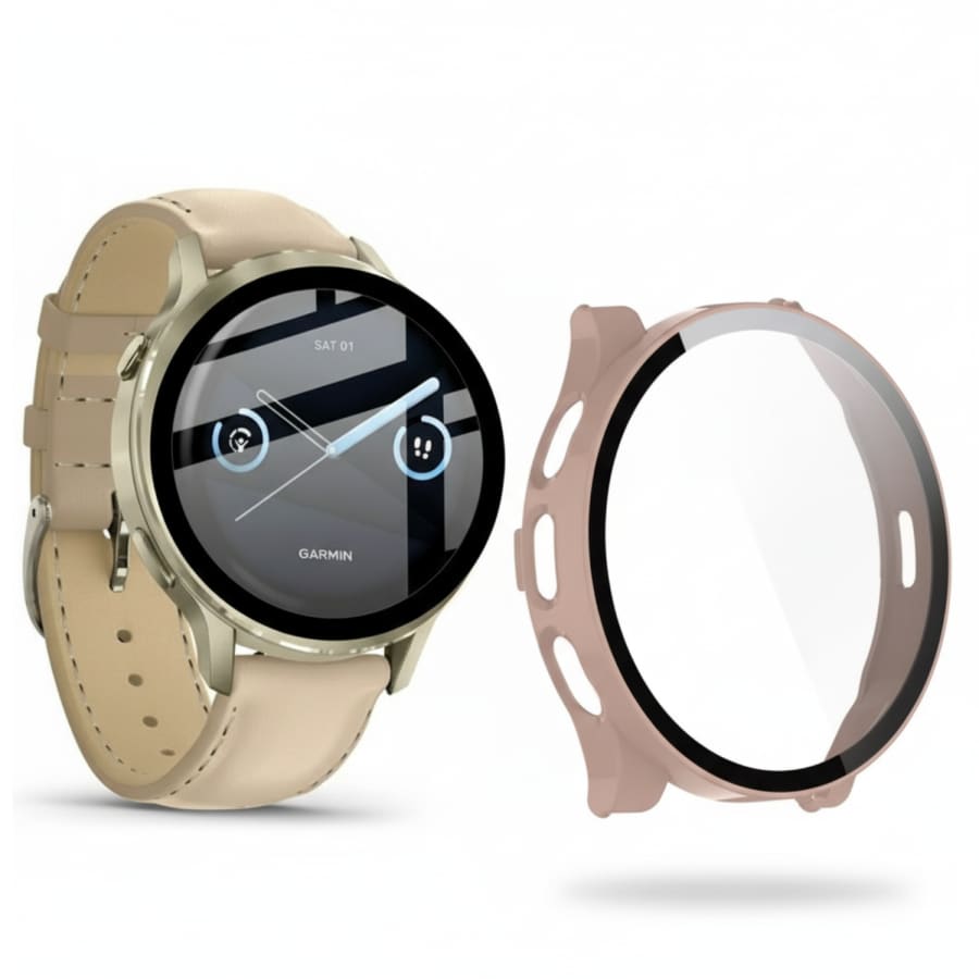 Garmin Venu 4 41mm - Protective Case (Pink) - Watch Screen