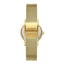 Load image into Gallery viewer, Lee Cooper Louna White MOP Dial Gold Mesh Watch
