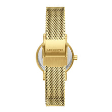 Load image into Gallery viewer, Lee Cooper Louna White MOP Dial Gold Mesh Watch
