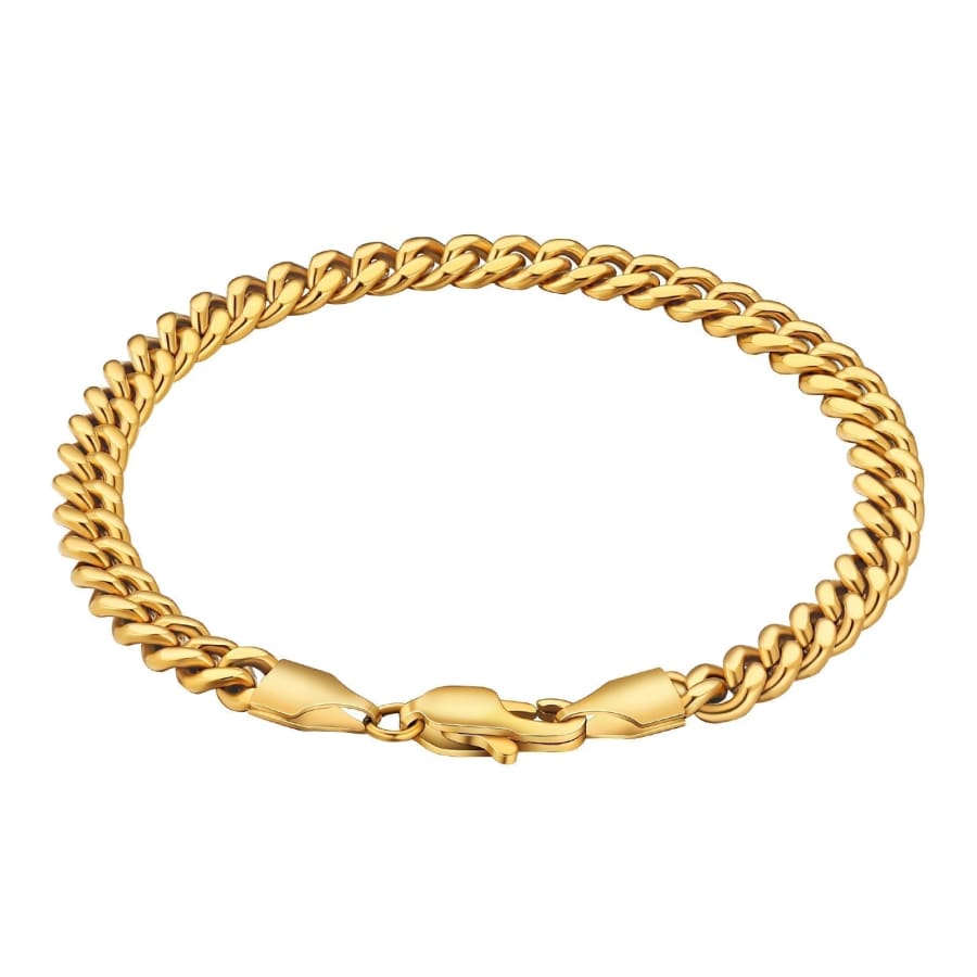 Big Daddy 5mm Cuban Link Gold Bracelet - Bracelet