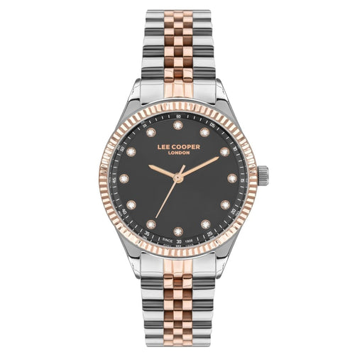 Lee Cooper Women Metal Silver & Rose Gold Strap Analog