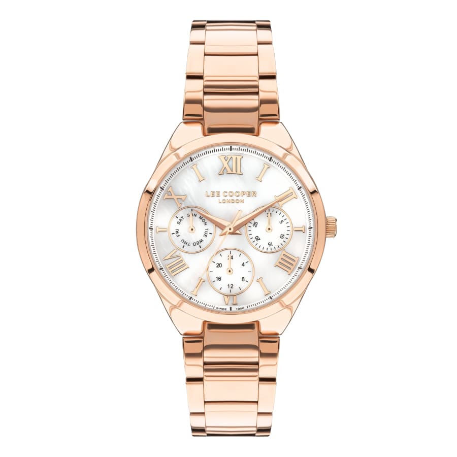 Lee Cooper Women’s Multi Function White Mop Dial Watch –