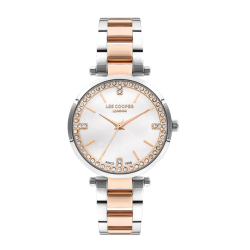 Lee Cooper Women’s Silver & Rose Gold Analog Stainless